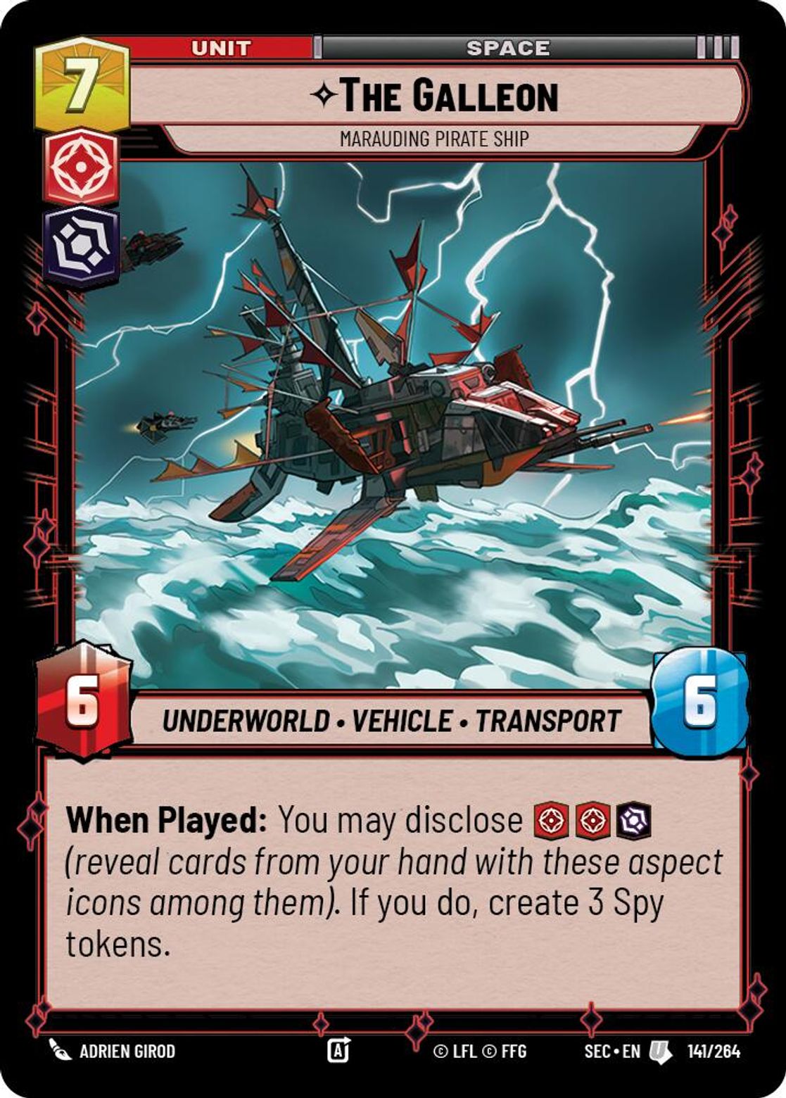 The Galleon — Marauding Pirate Ship #141/264 from Secrets of Power