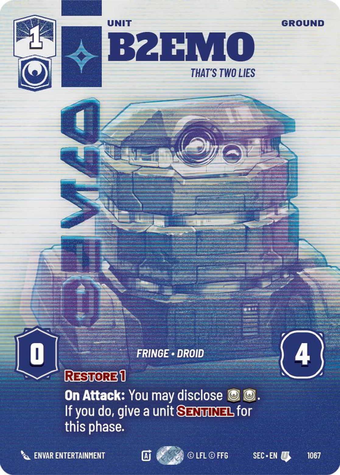 B2EM0 — That's Two Lies #1067/264 from Secrets of Power