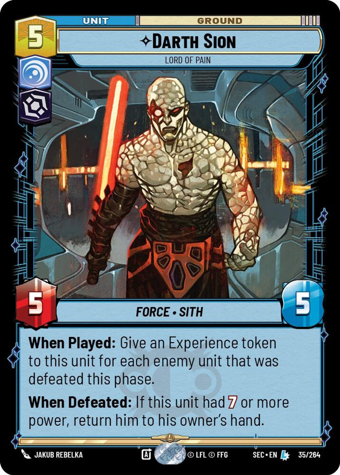 Darth Sion — Lord of Pain #035/264 from Secrets of Power