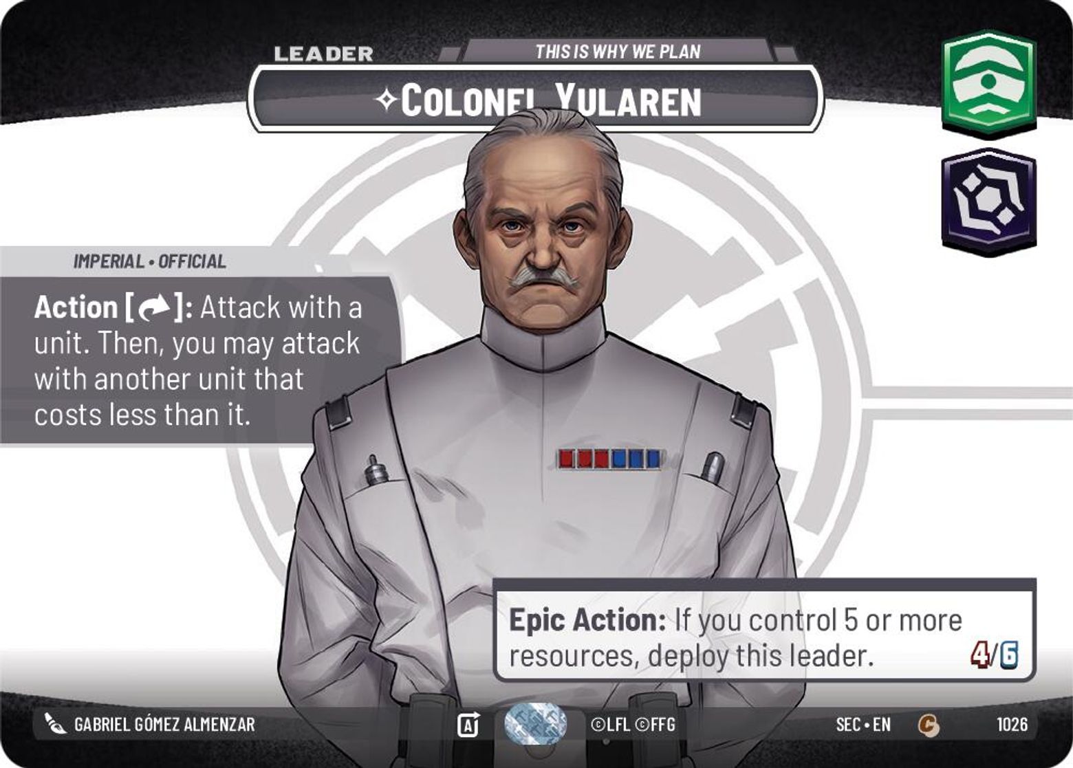 Colonel Yularen — This is Why We Plan #1026/264 from Secrets of Power