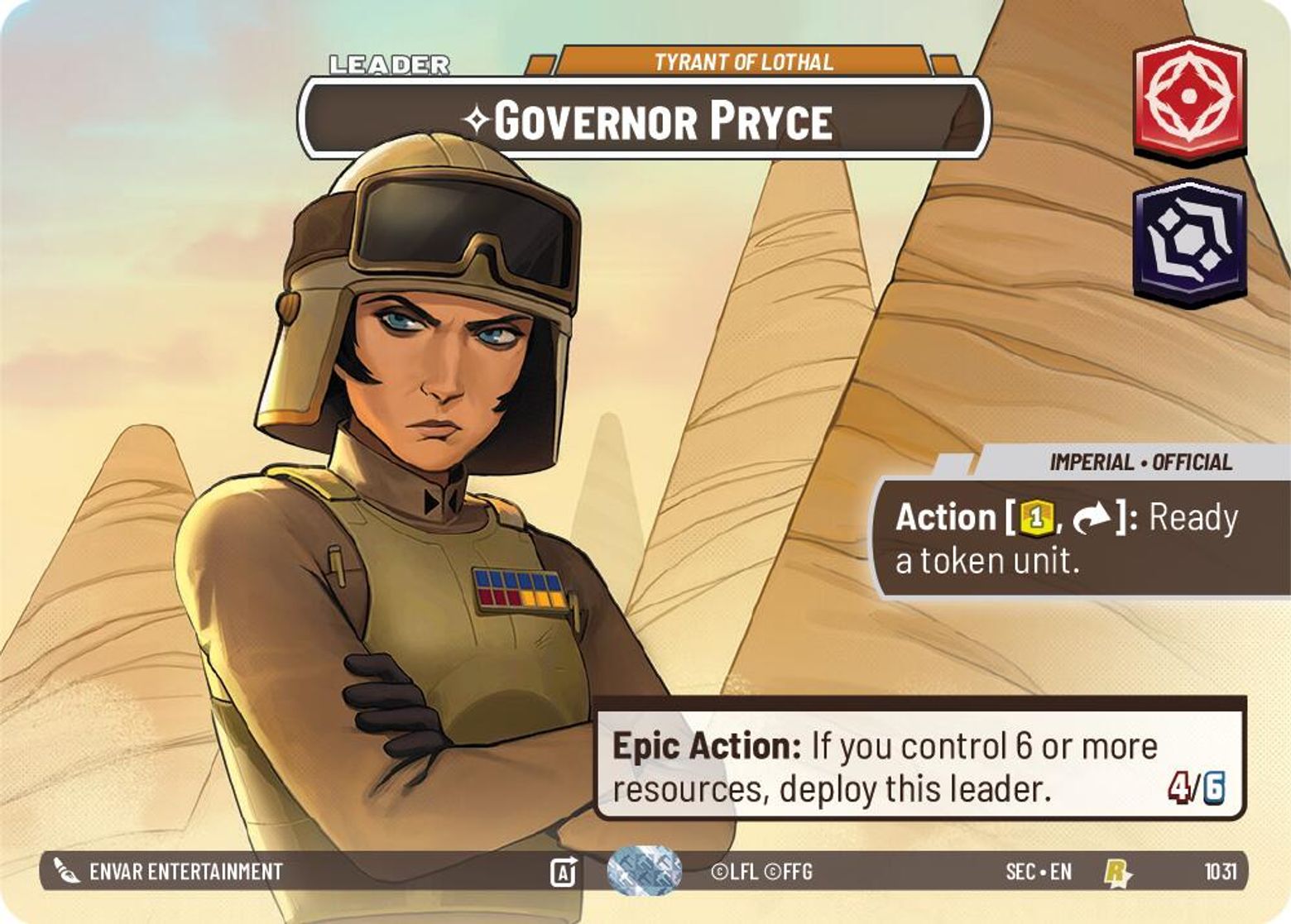 Governor Pryce — Tyrant of Lothal #1031/264 from Secrets of Power
