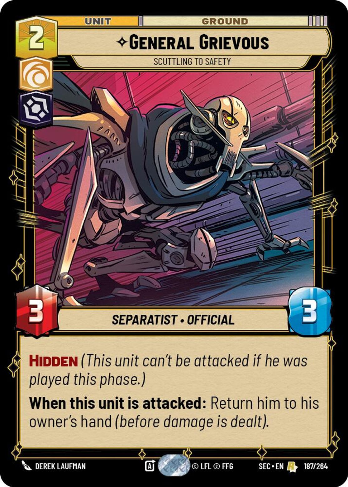 General Grievous — Scuttling to Safety #187/264 from Secrets of Power