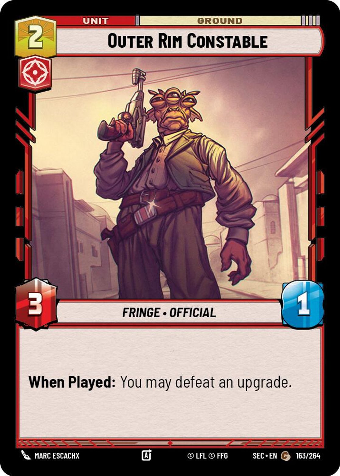 Outer Rim Constable #163/264 from Secrets of Power
