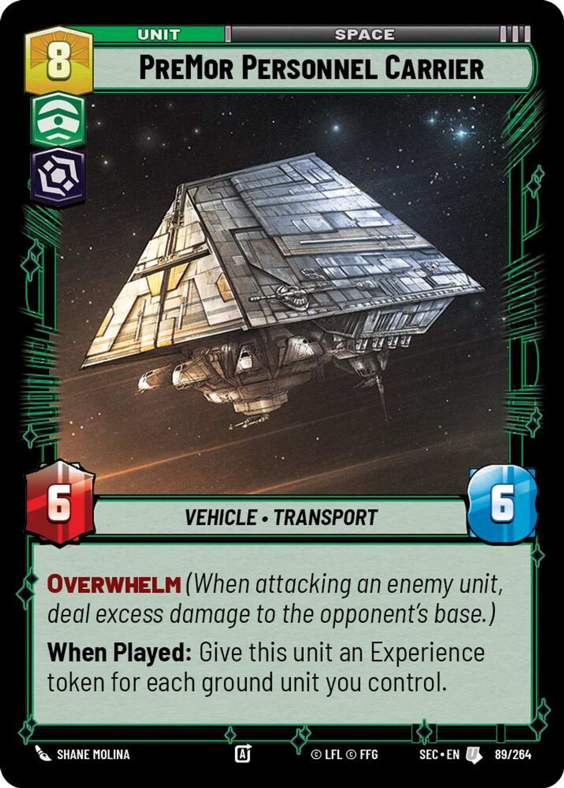 PreMor Personnel Carrier #089/264 from Secrets of Power