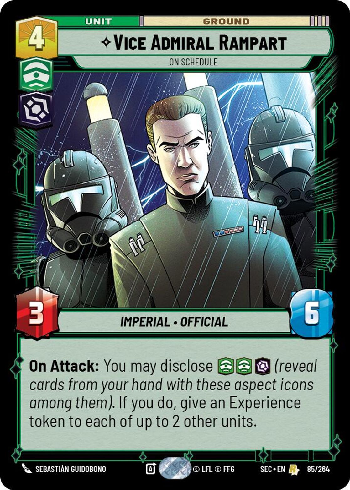 Vice Admiral Rampart — On Schedule #085/264 from Secrets of Power