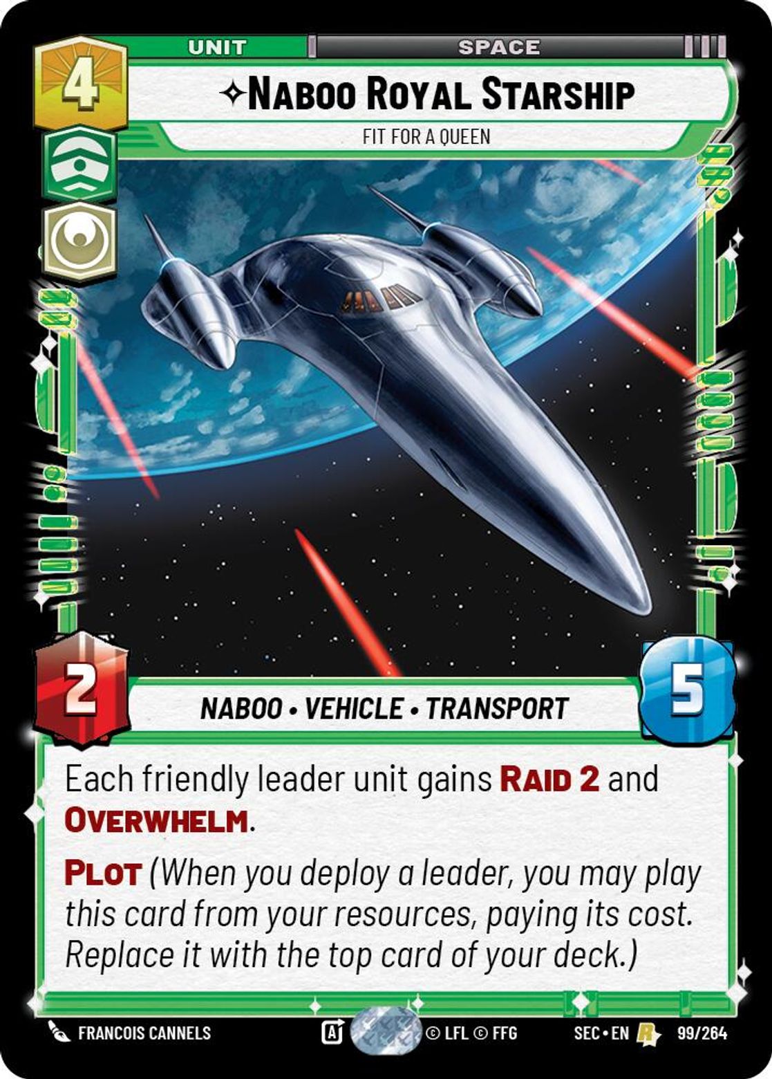 Naboo Royal Starship — Fit For A Queen #099/264 from Secrets of Power