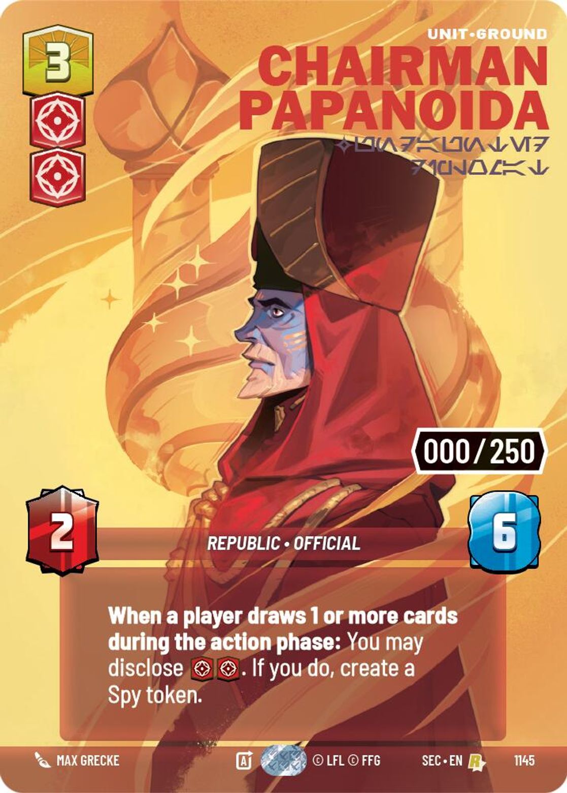 Chairman Papanoida — Undaunted Diplomat #1145/264 from Secrets of Power