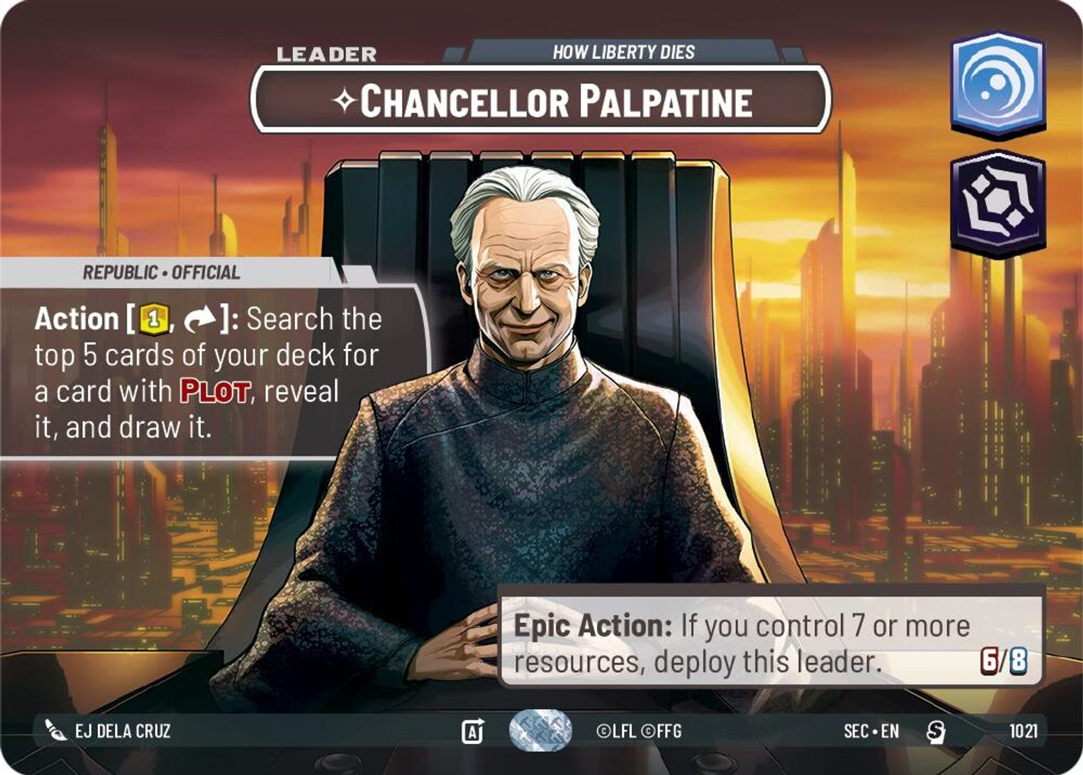 Chancellor Palpatine — How Liberty Dies #1021/264 from Secrets of Power