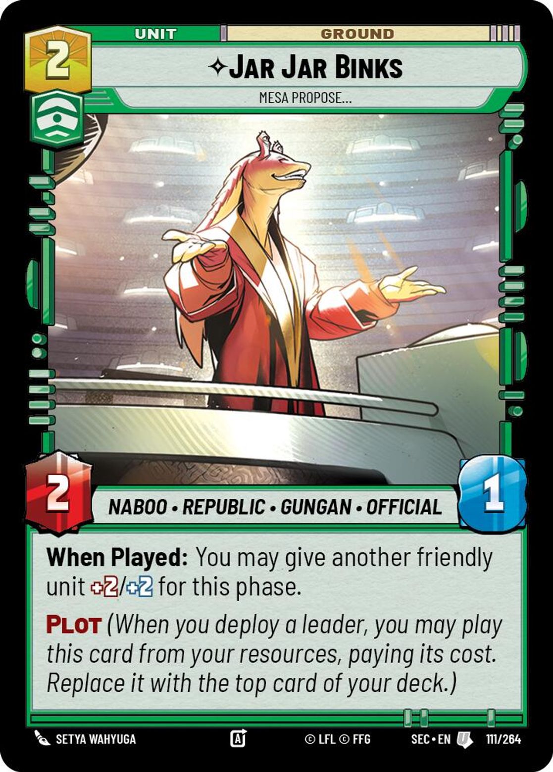 Jar Jar Binks — Mesa Propose #111/264 from Secrets of Power