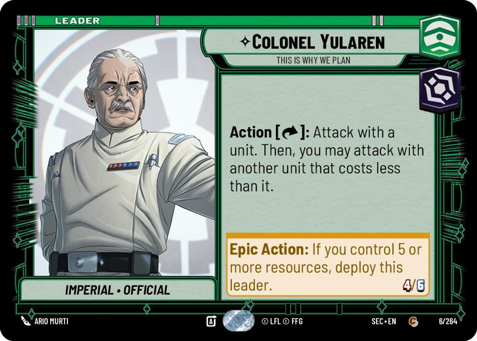 Colonel Yularen — This is Why We Plan #006/264 from Secrets of Power