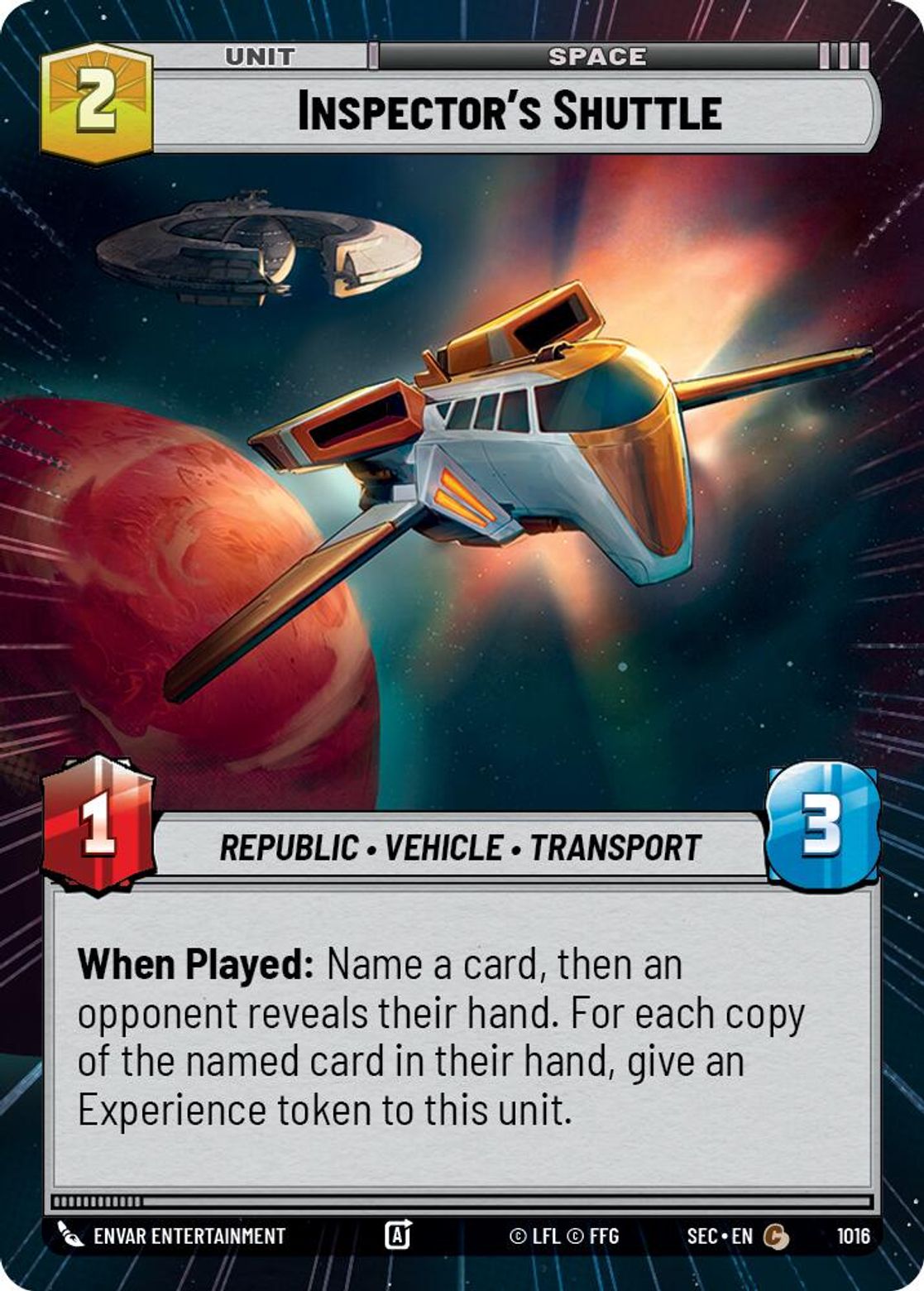 Inspector's Shuttle #1016/264 from Secrets of Power