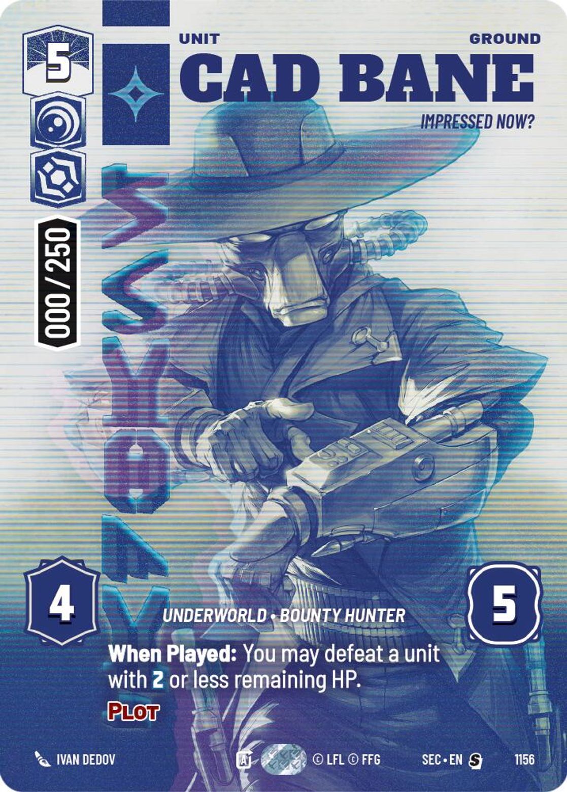Cad Bane — Impressed Now? #1156/264 from Secrets of Power