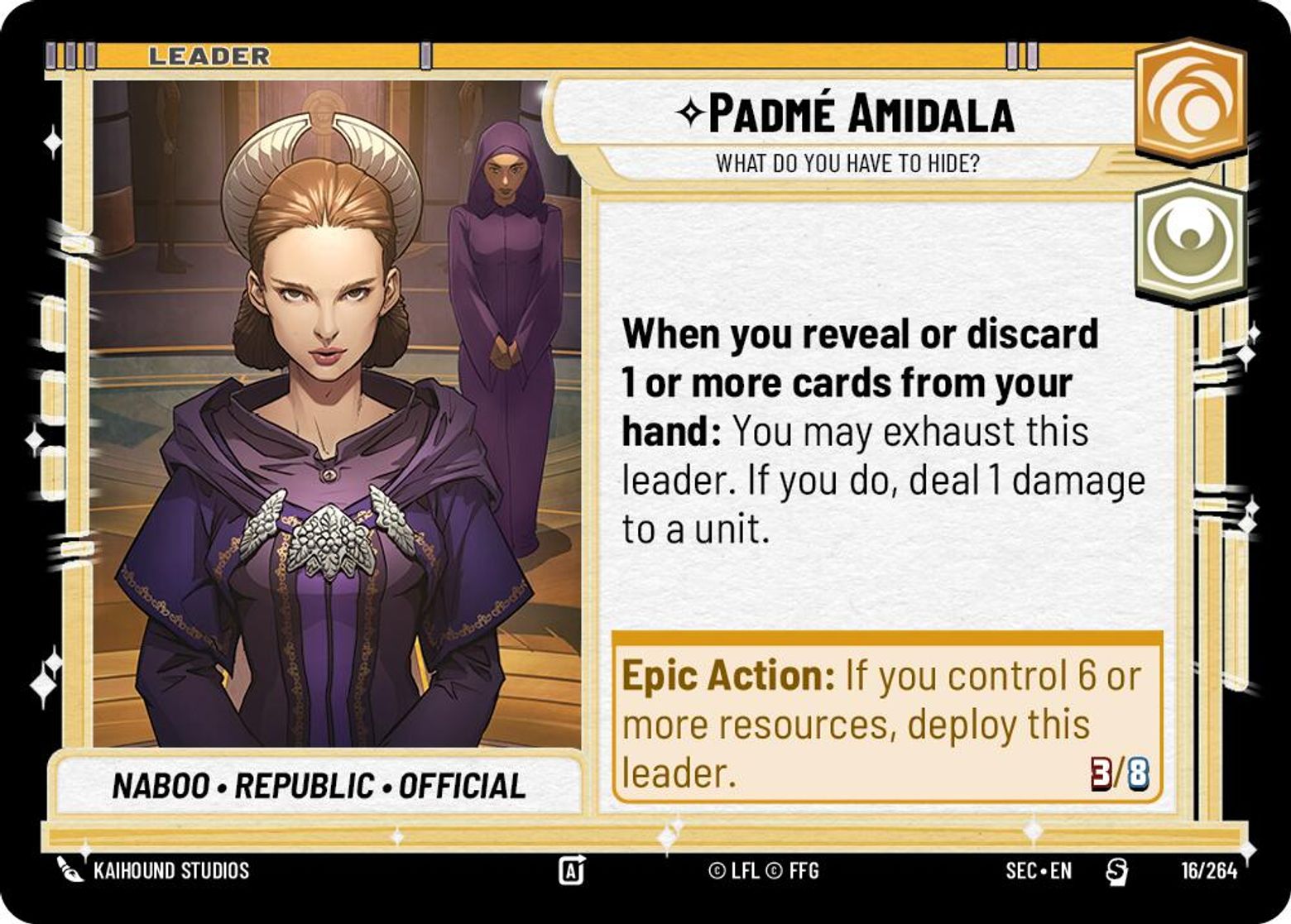 Padmé Amidala — What Do You Have to Hide? #016/264 from Secrets of Power