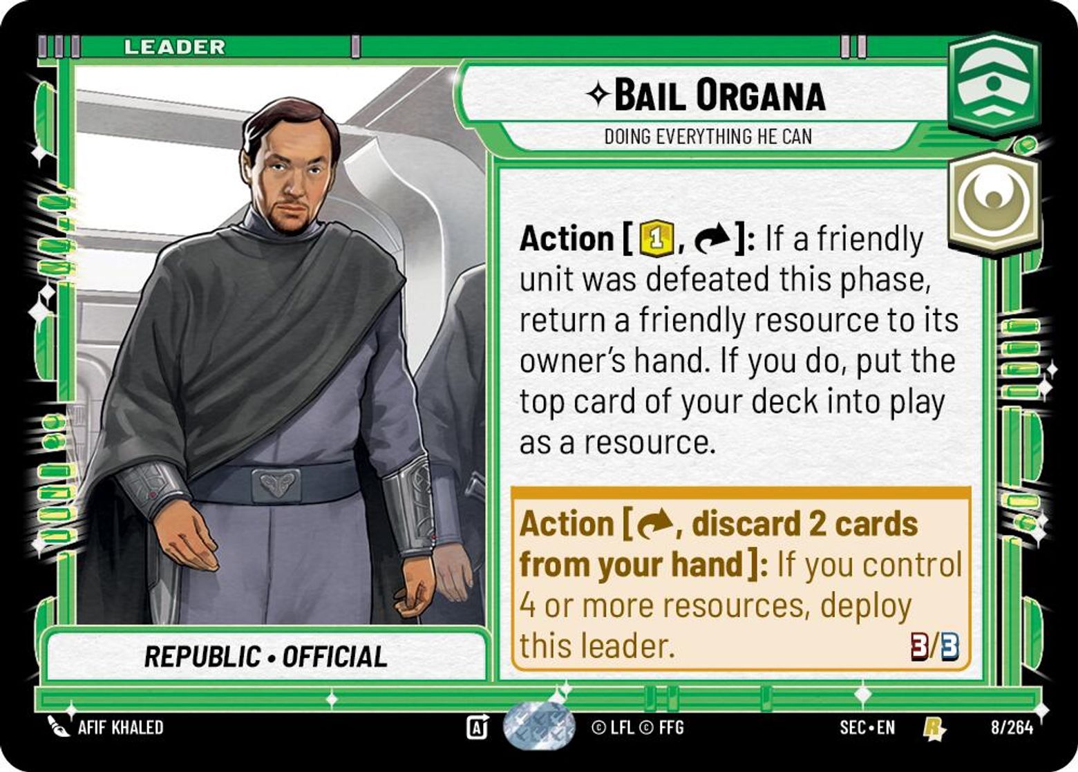 Bail Organa — Doing Everything He Can #008/264 from Secrets of Power