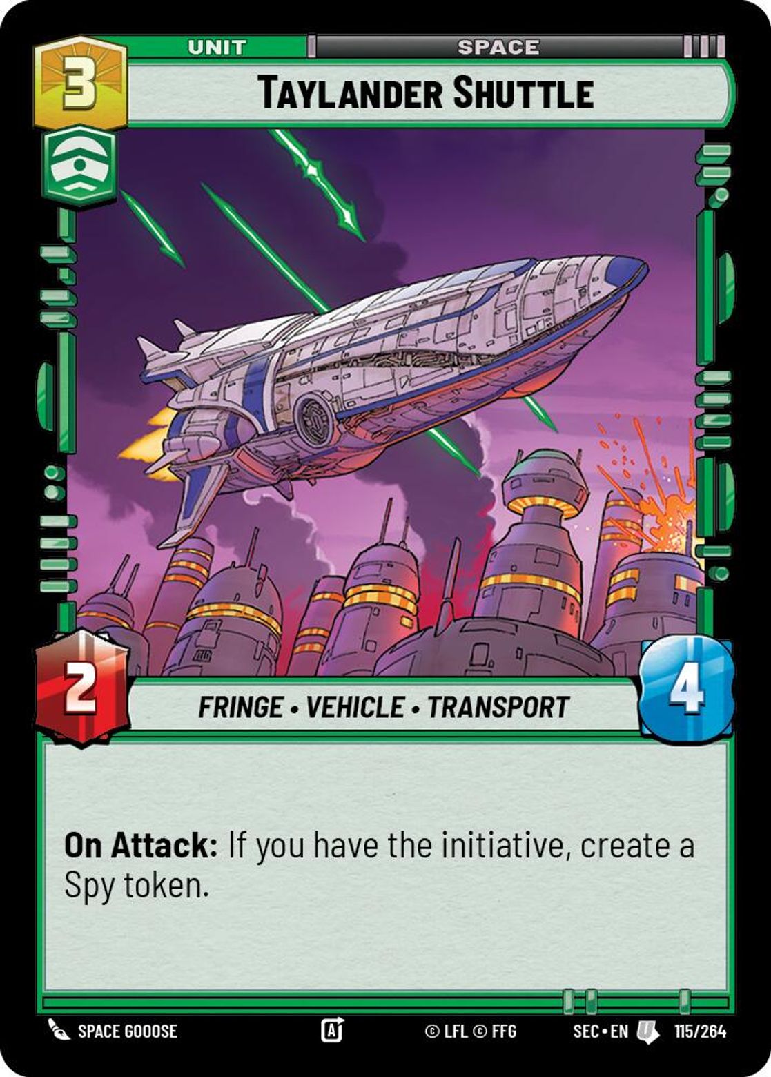 Taylander Shuttle #115/264 from Secrets of Power