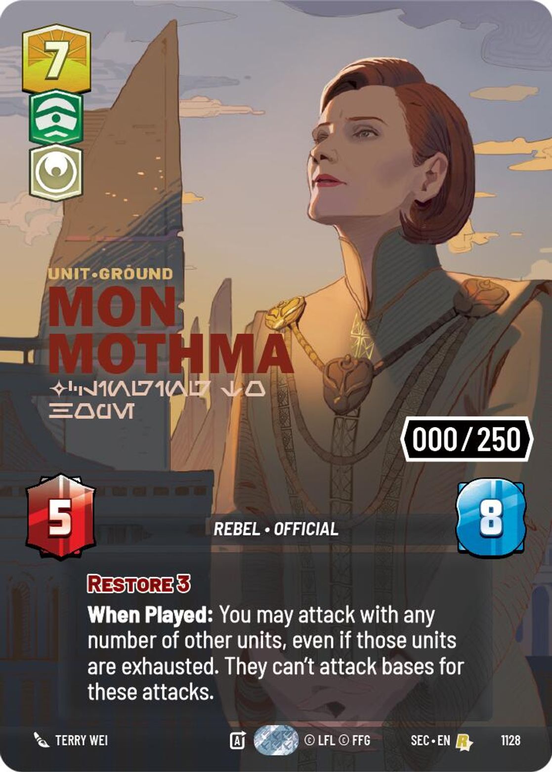 Mon Mothma — Clinging to Hope #1128/264 from Secrets of Power