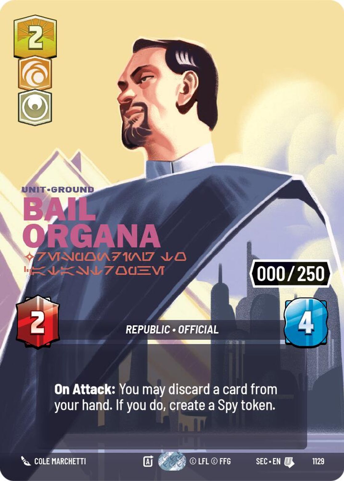 Bail Organa — Responding to Catastrophe #1129/264 from Secrets of Power