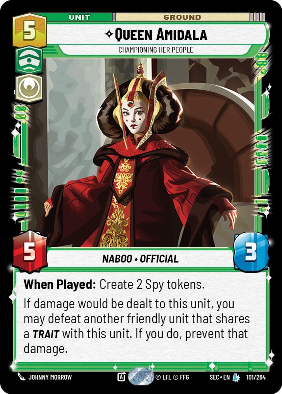 Queen Amidala — Championing Her People #101/264 from Secrets of Power