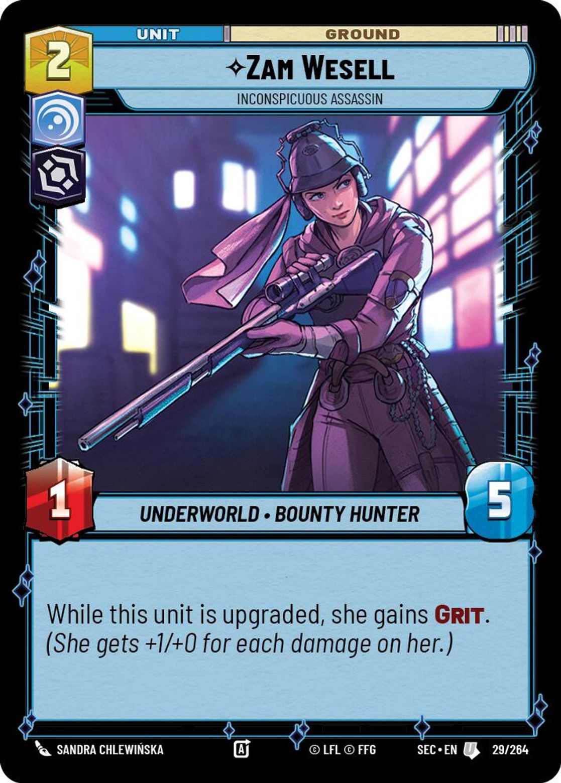 Zam Wesell — Inconspicuous Assassin #029/264 from Secrets of Power