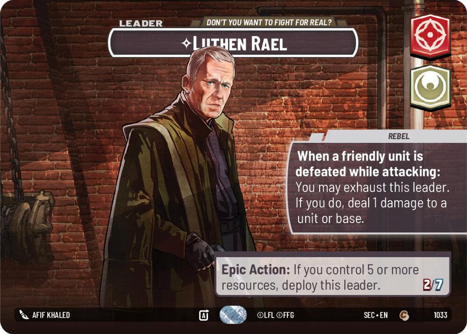Luthen Rael — Don't You Want to Fight For Real? #1033/264 from Secrets of Power