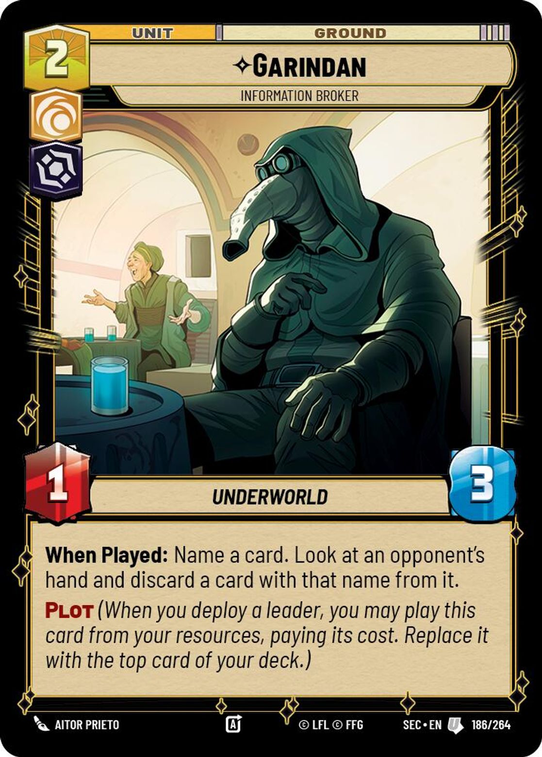 Garindan — Information Broker #186/264 from Secrets of Power