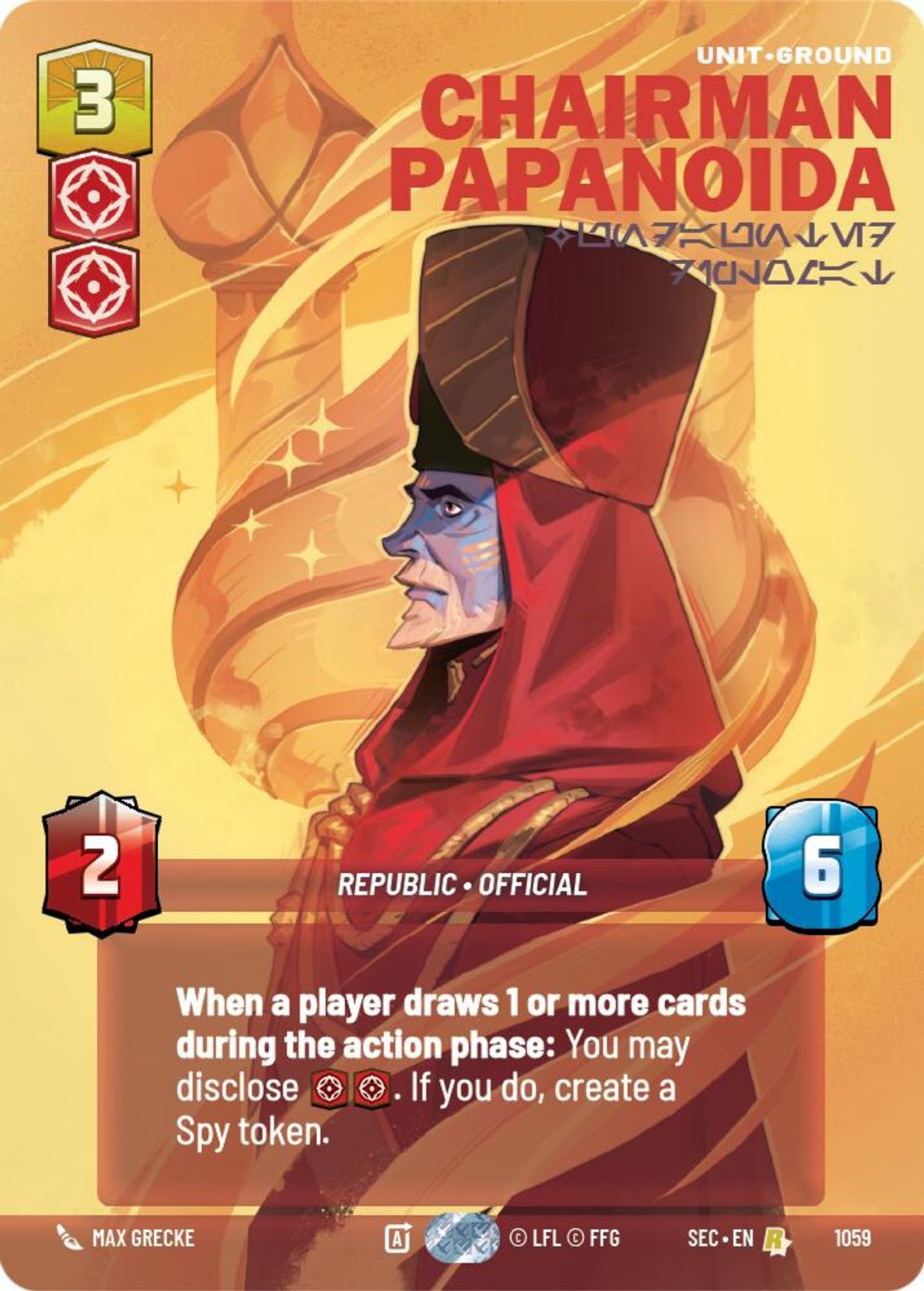 Chairman Papanoida — Undaunted Diplomat #1059/264 from Secrets of Power