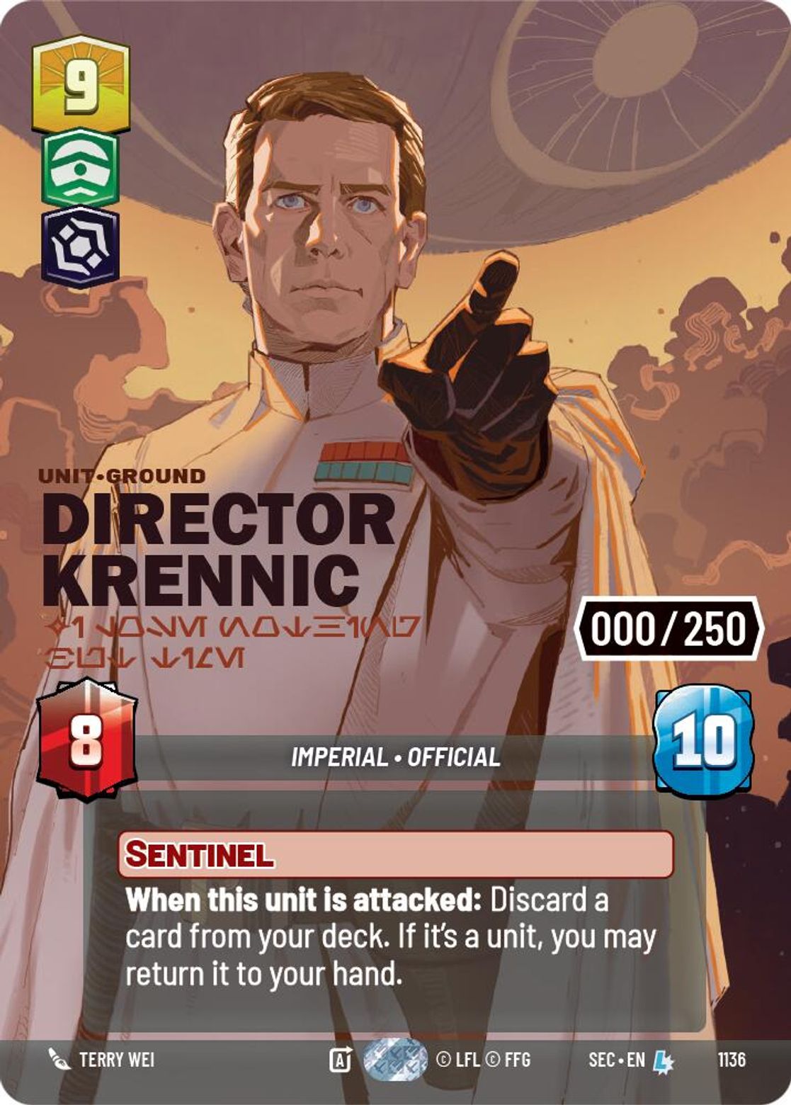 Director Krennic — I Lose Nothing But Time #1136/264 from Secrets of Power