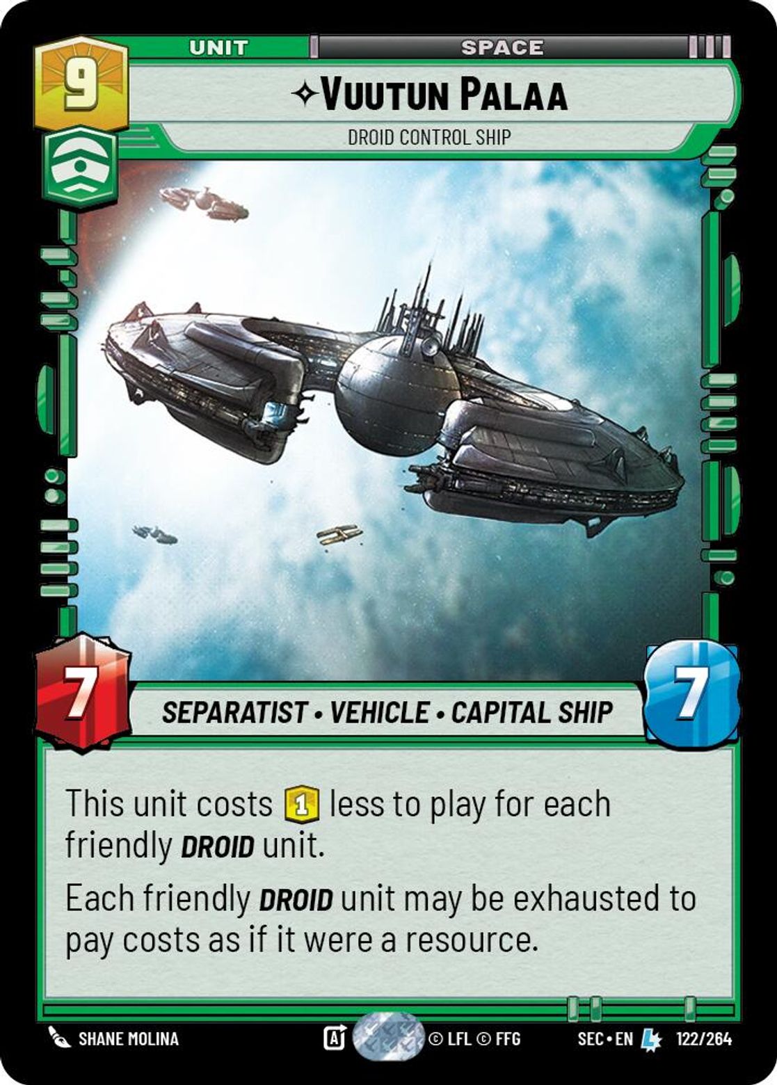Vuutun Palaa — Droid Control Ship #122/264 from Secrets of Power
