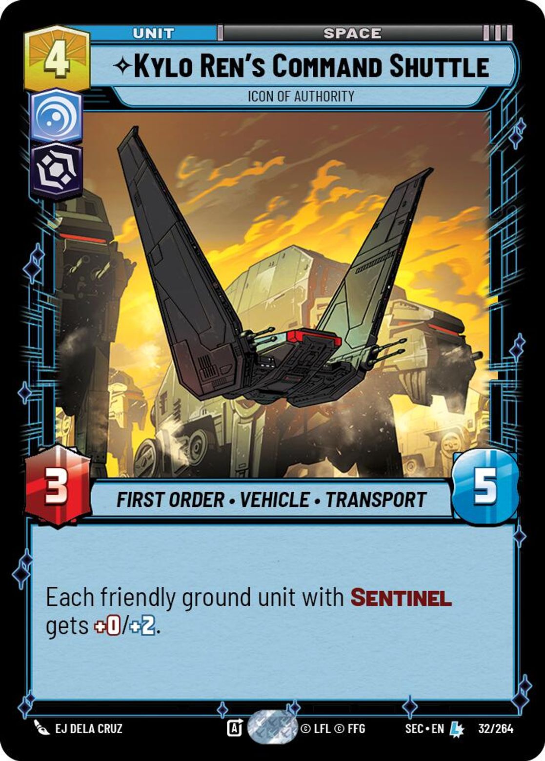 Kylo Ren's Command Shuttle — Icon of Authority #032/264 from Secrets of Power