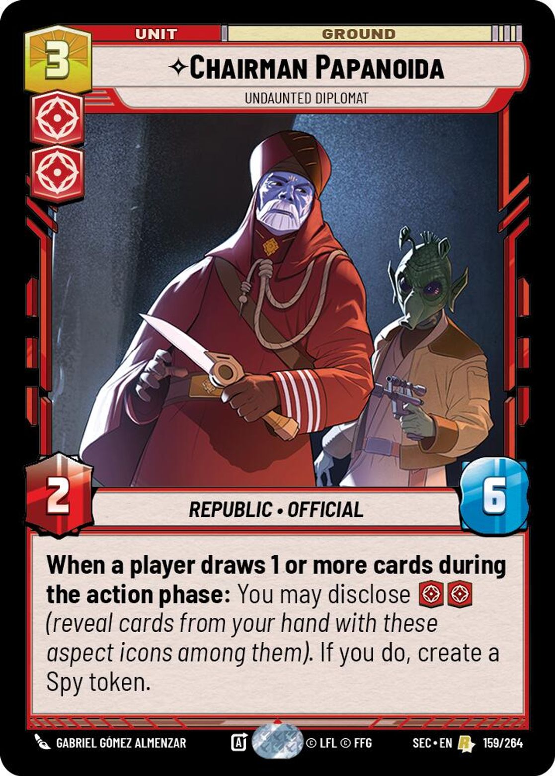 Chairman Papanoida — Undaunted Diplomat #159/264 from Secrets of Power