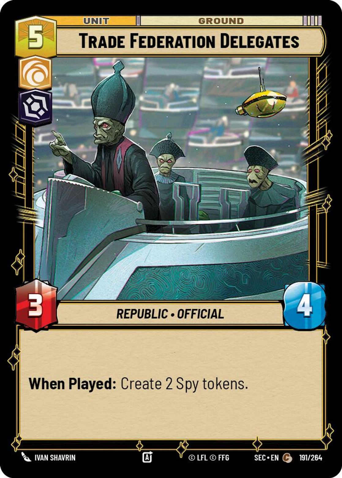 Trade Federation Delegates #191/264 from Secrets of Power