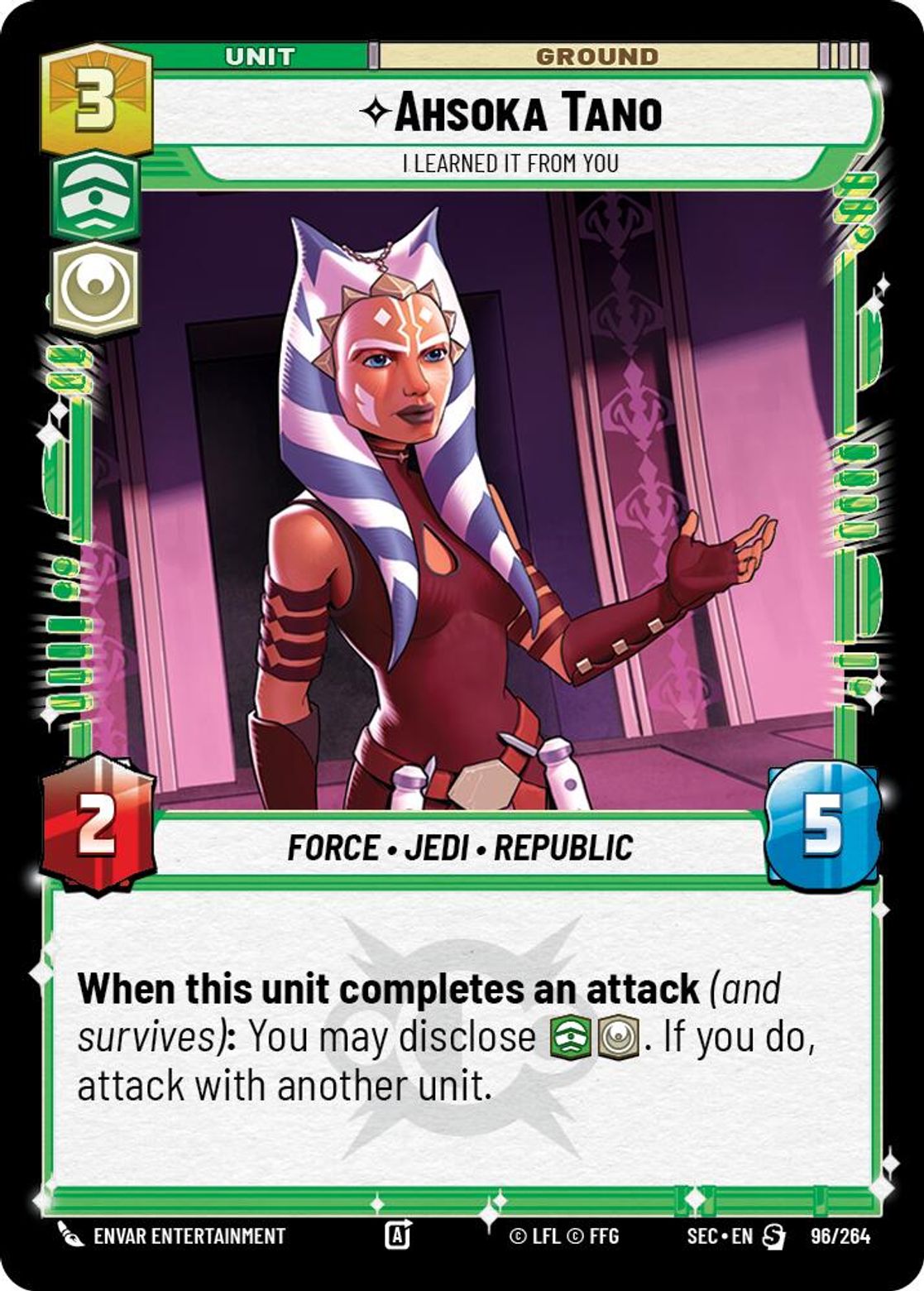 Ahsoka Tano — I Learned it From You #096/264 from Secrets of Power