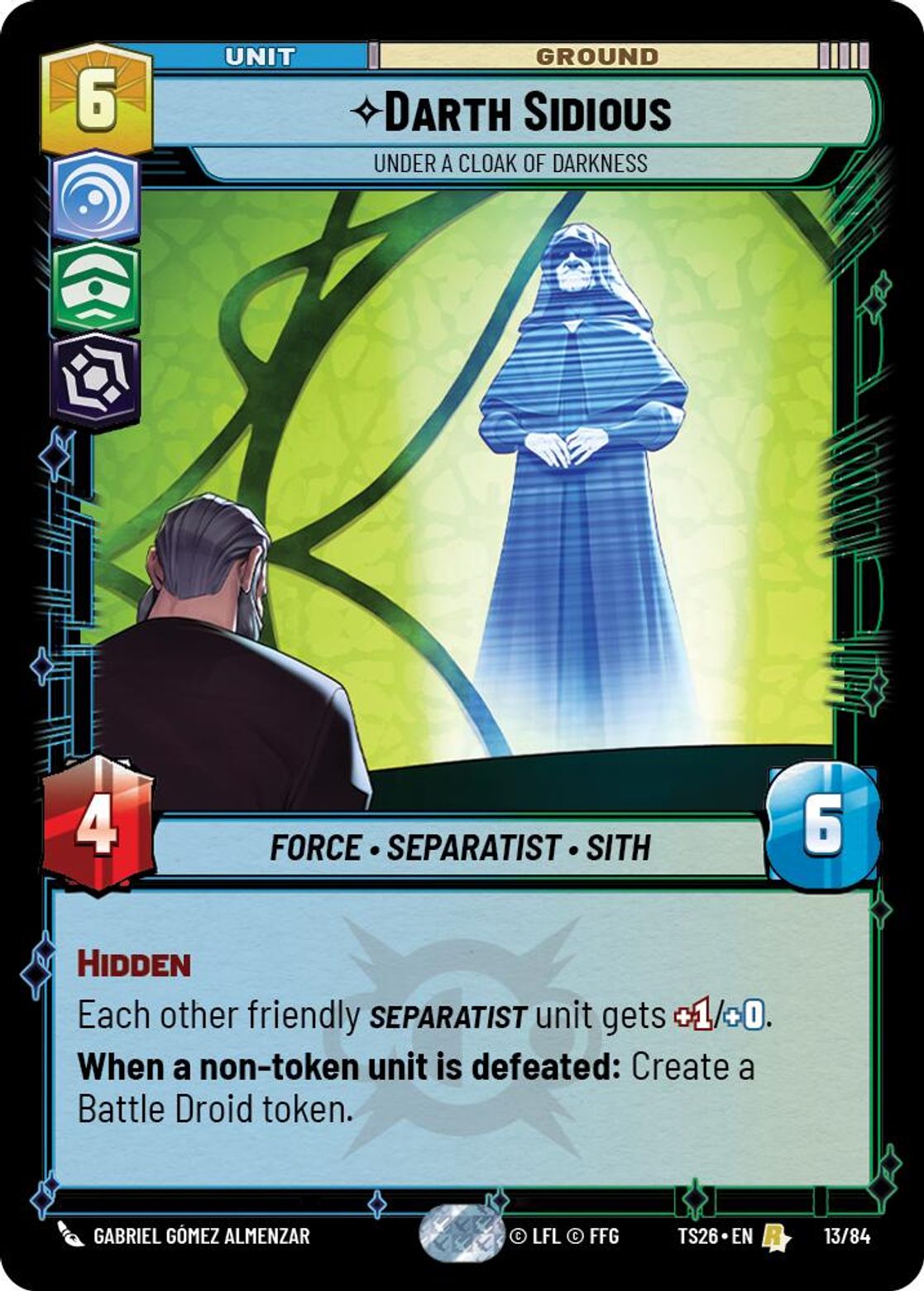 Darth Sidious — Under a Cloak of Darkness #13/84 from Twin Suns 2026