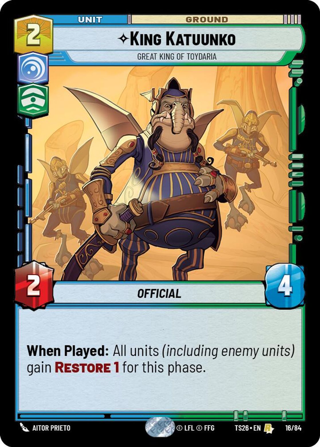 King Katuunko — Great King of Toydaria #16/84 from Twin Suns 2026