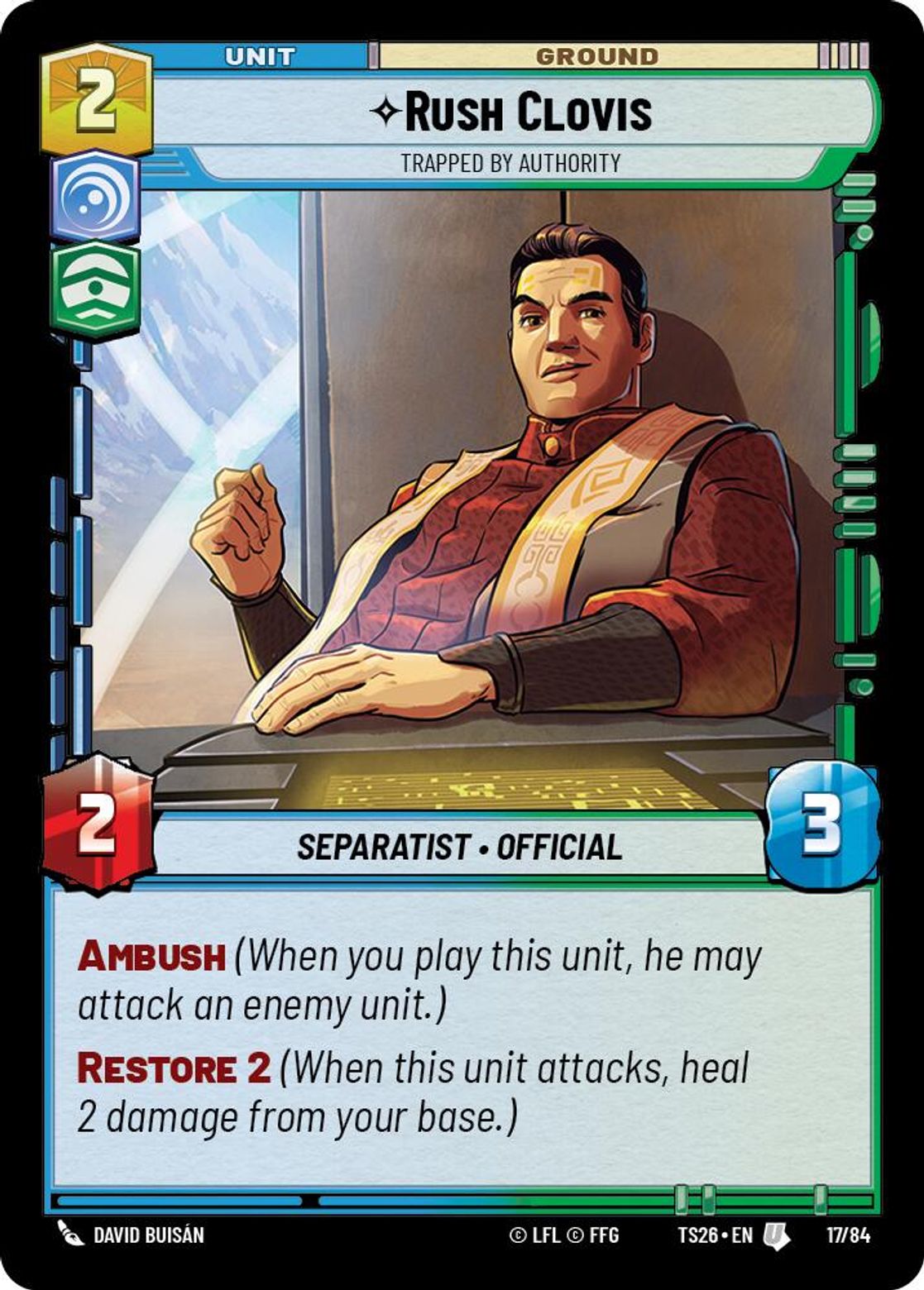 Rush Clovis — Trapped by Authority #17/84 from Twin Suns 2026