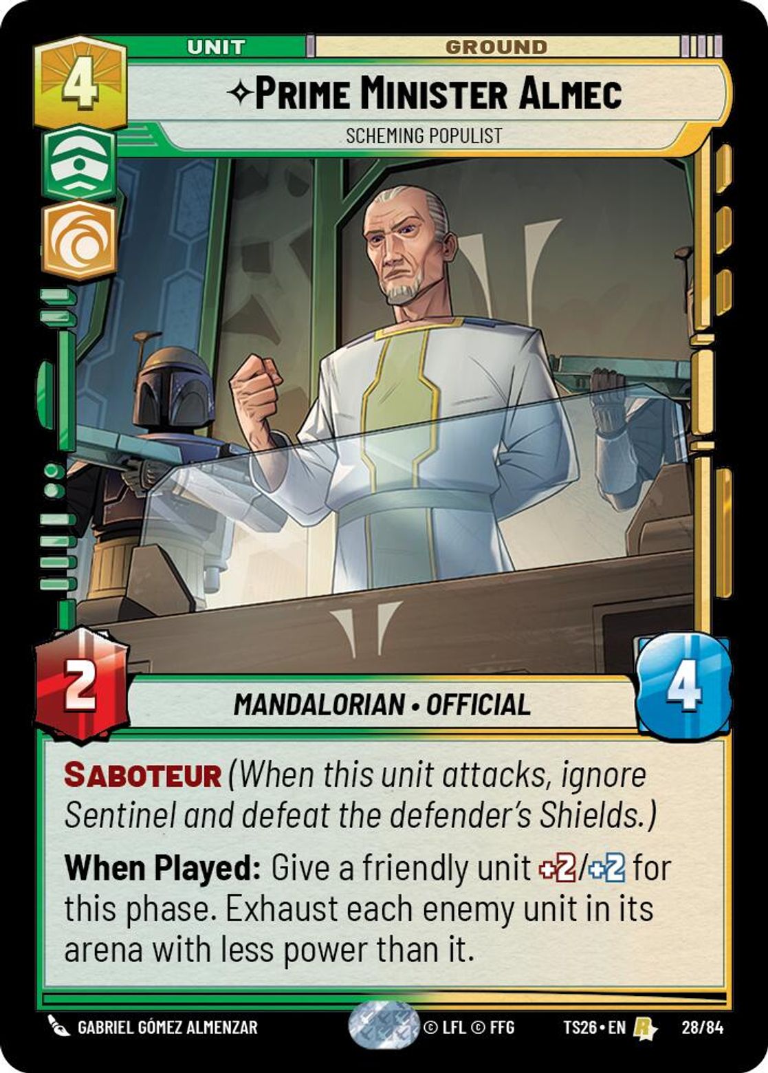 Prime Minister Almec — Scheming Populist #28/84 from Twin Suns 2026