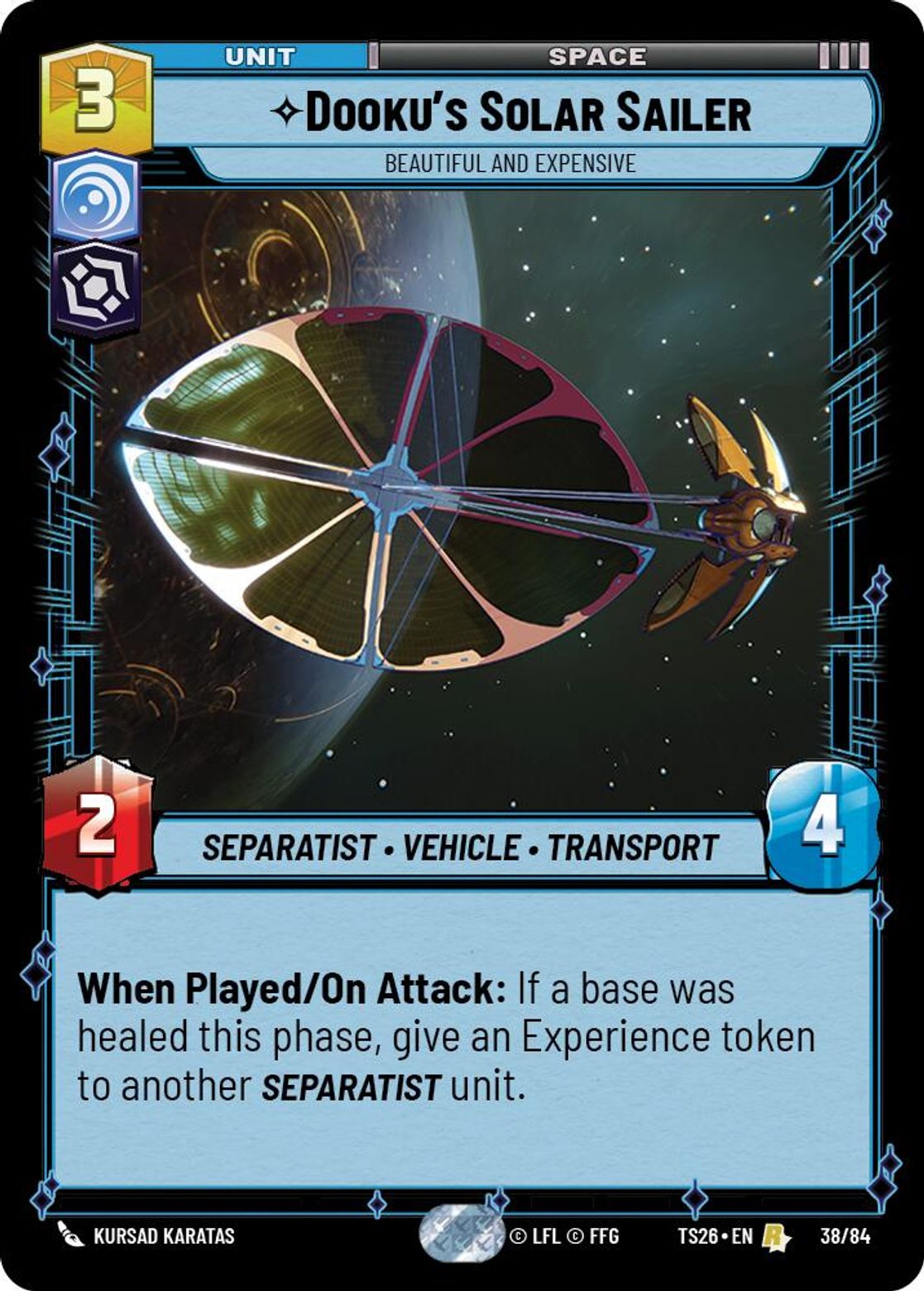 Dooku's Solar Sailer — Beautiful and Expensive #38/84 from Twin Suns 2026