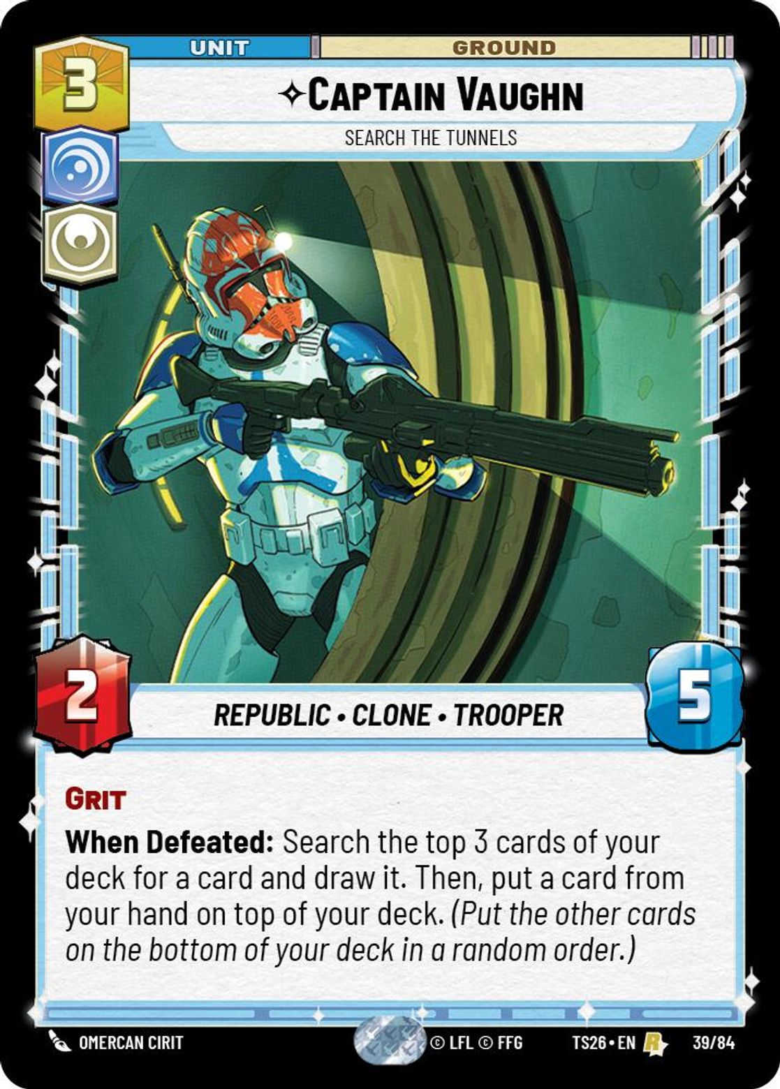 Captain Vaughn — Search the Tunnels #39/84 from Twin Suns 2026