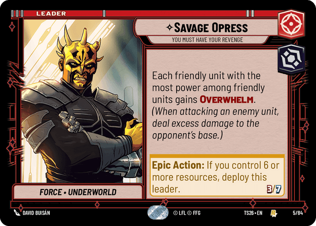 Savage Opress — You Must Have Your Revenge #05/84 from Twin Suns 2026