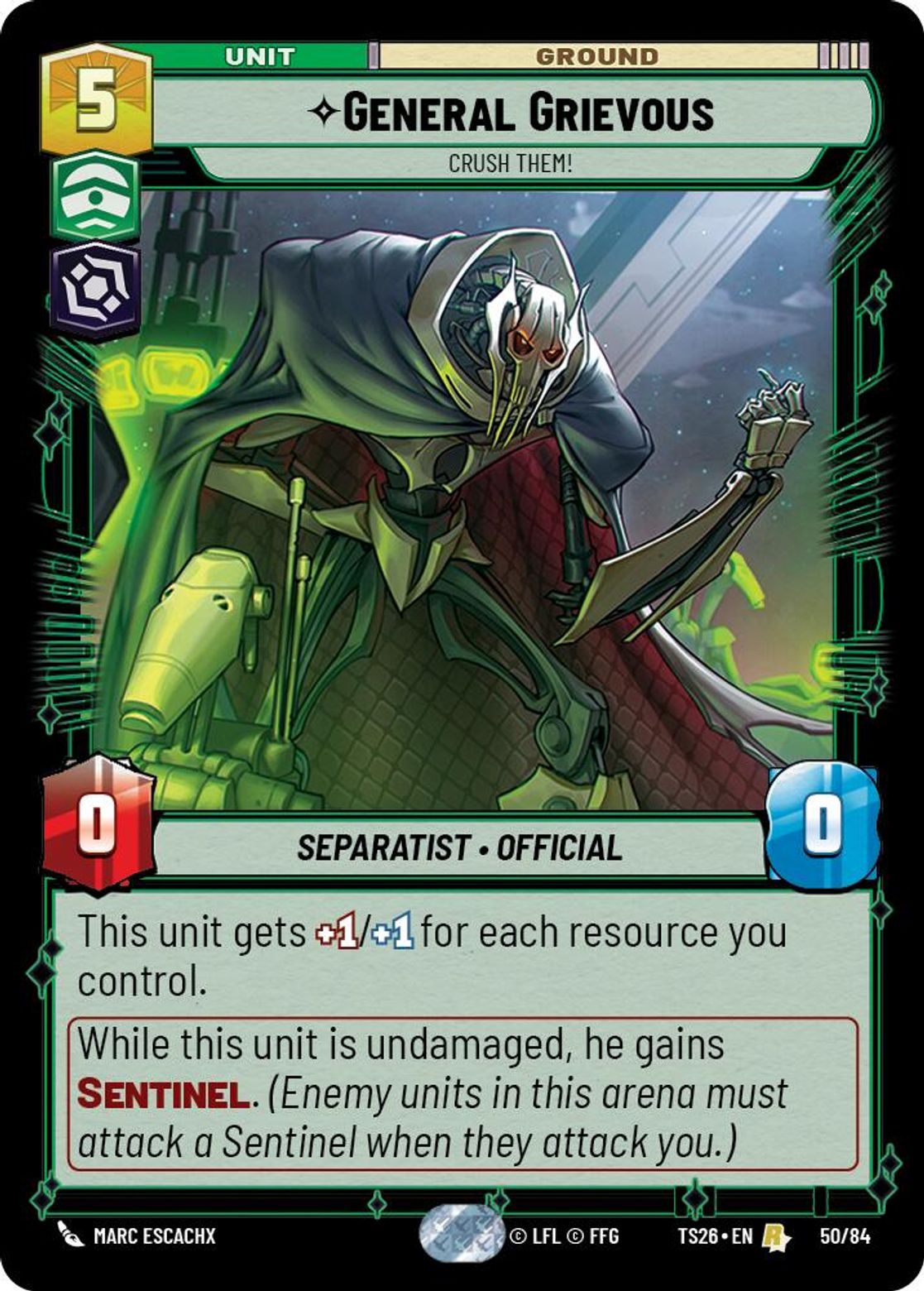 General Grievous — Crush Them! #50/84 from Twin Suns 2026