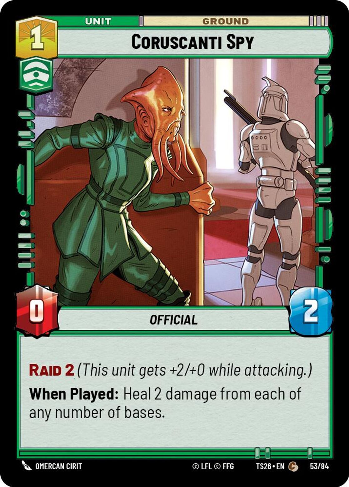 Coruscanti Spy #53/84 from Twin Suns 2026