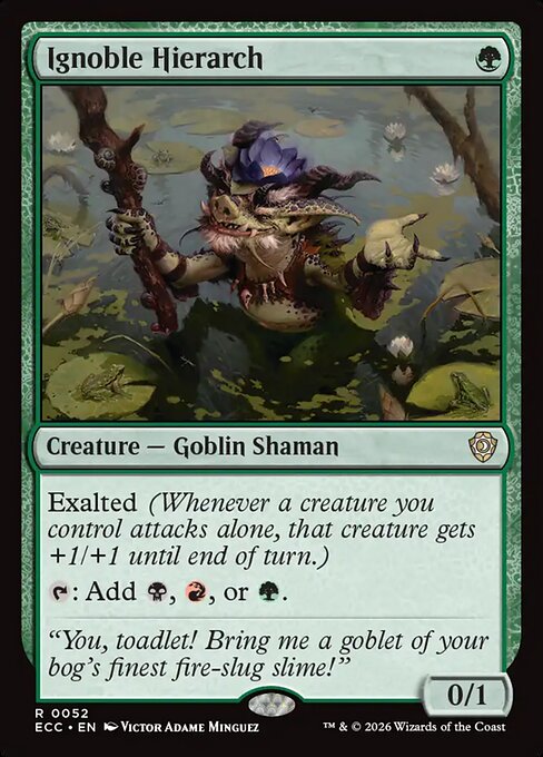 Ignoble Hierarch #52 from Lorwyn Eclipsed Commander