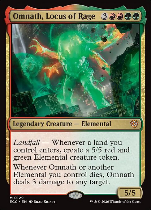 Omnath, Locus of Rage #129 from Lorwyn Eclipsed Commander