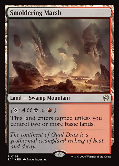 Smoldering Marsh #168 from Lorwyn Eclipsed Commander