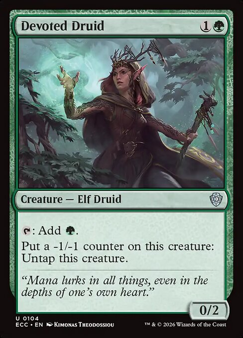 Devoted Druid #104 from Lorwyn Eclipsed Commander