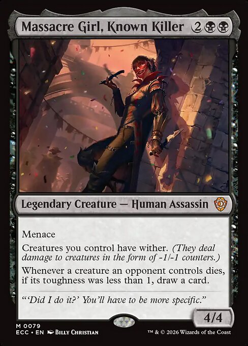 Massacre Girl, Known Killer #79 from Lorwyn Eclipsed Commander