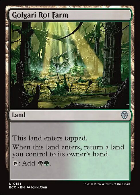 Golgari Rot Farm #151 from Lorwyn Eclipsed Commander