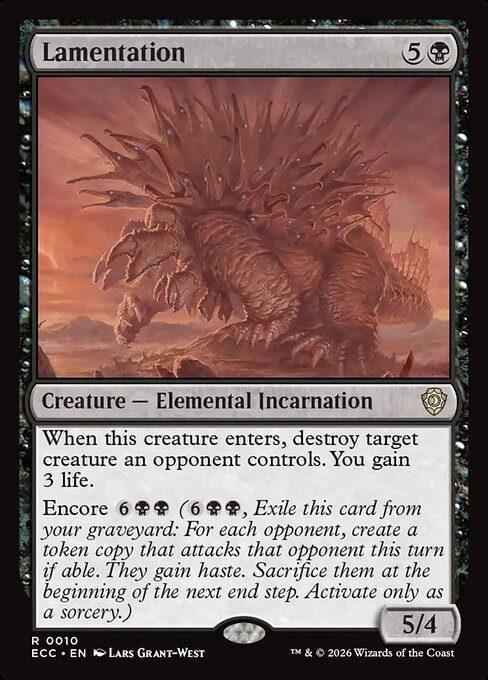 Lamentation #10 from Lorwyn Eclipsed Commander