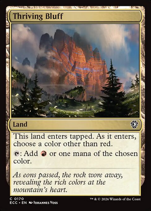 Thriving Bluff #170 from Lorwyn Eclipsed Commander