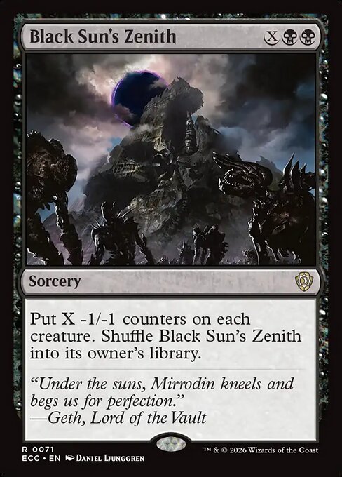 Black Sun's Zenith #71 from Lorwyn Eclipsed Commander